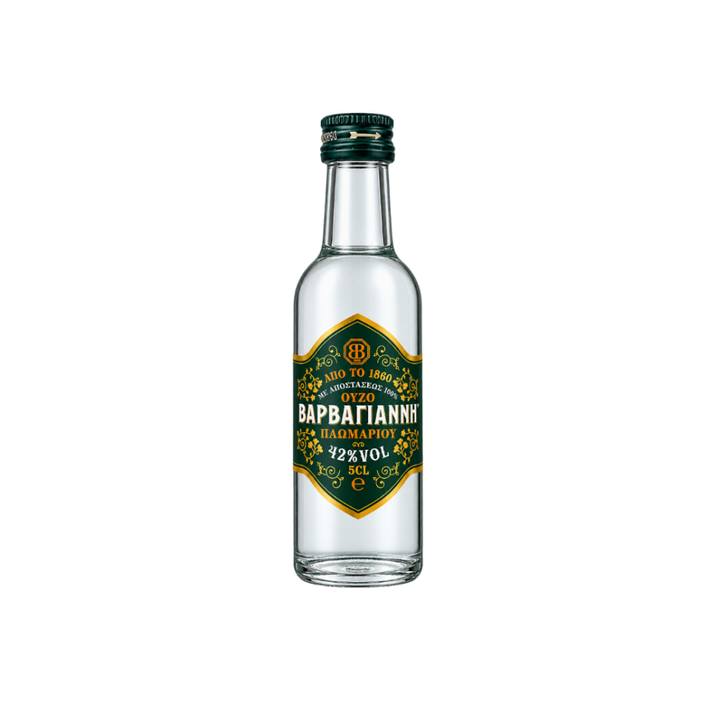 Ouzo Plomariou (grün) 42% "Varvayannis" 50ml