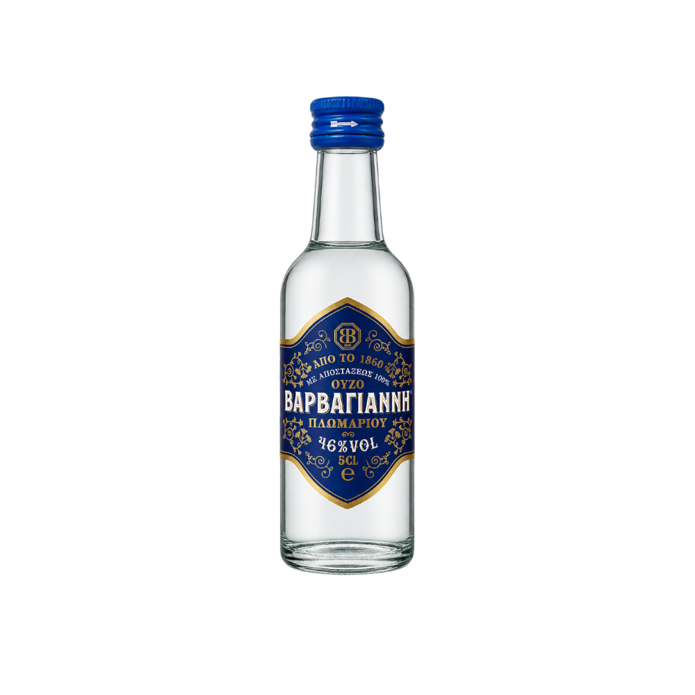 Ouzo Plomariou (blau) 46% "Varvayannis" 50ml