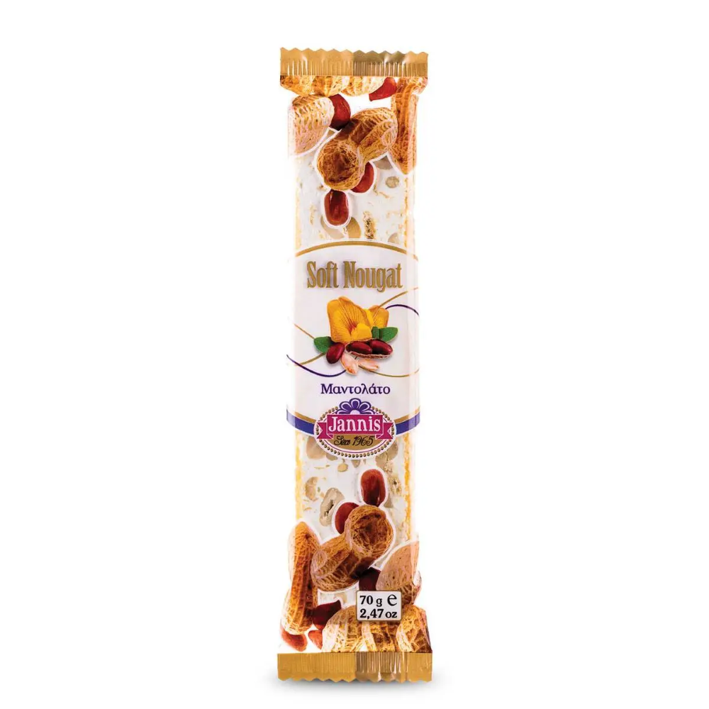 Soft Nougat Riegel mit Erdnüssen "JANNIS" 70g