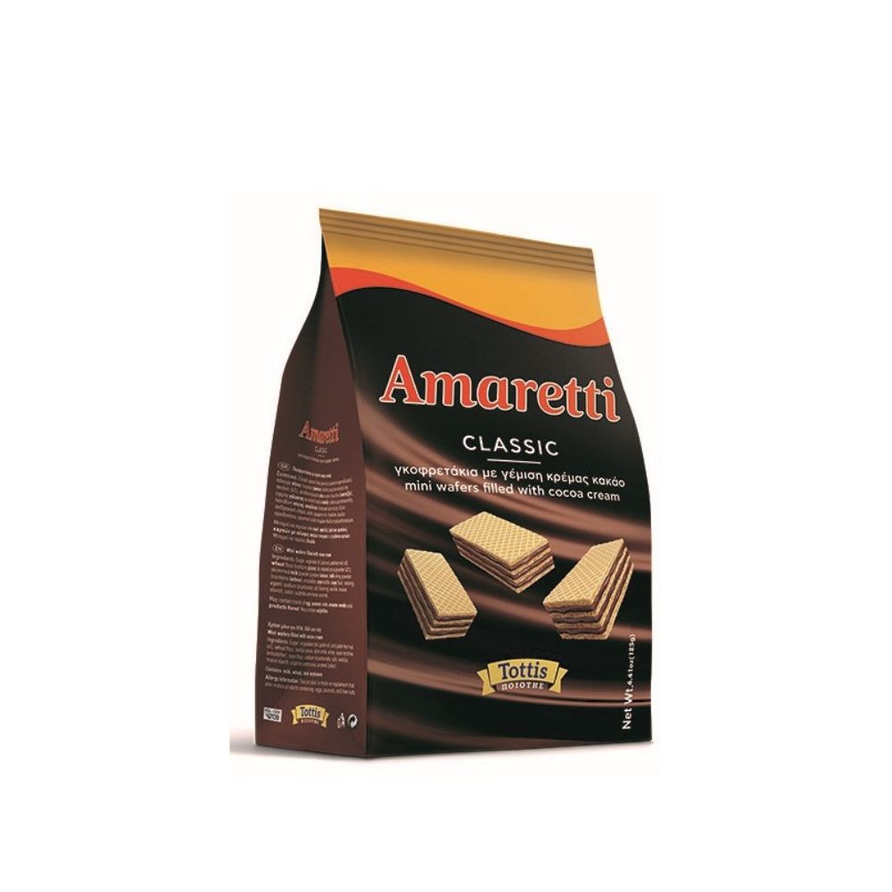 Amaretti Mini-Waffeln mit Kakaocreme 125g