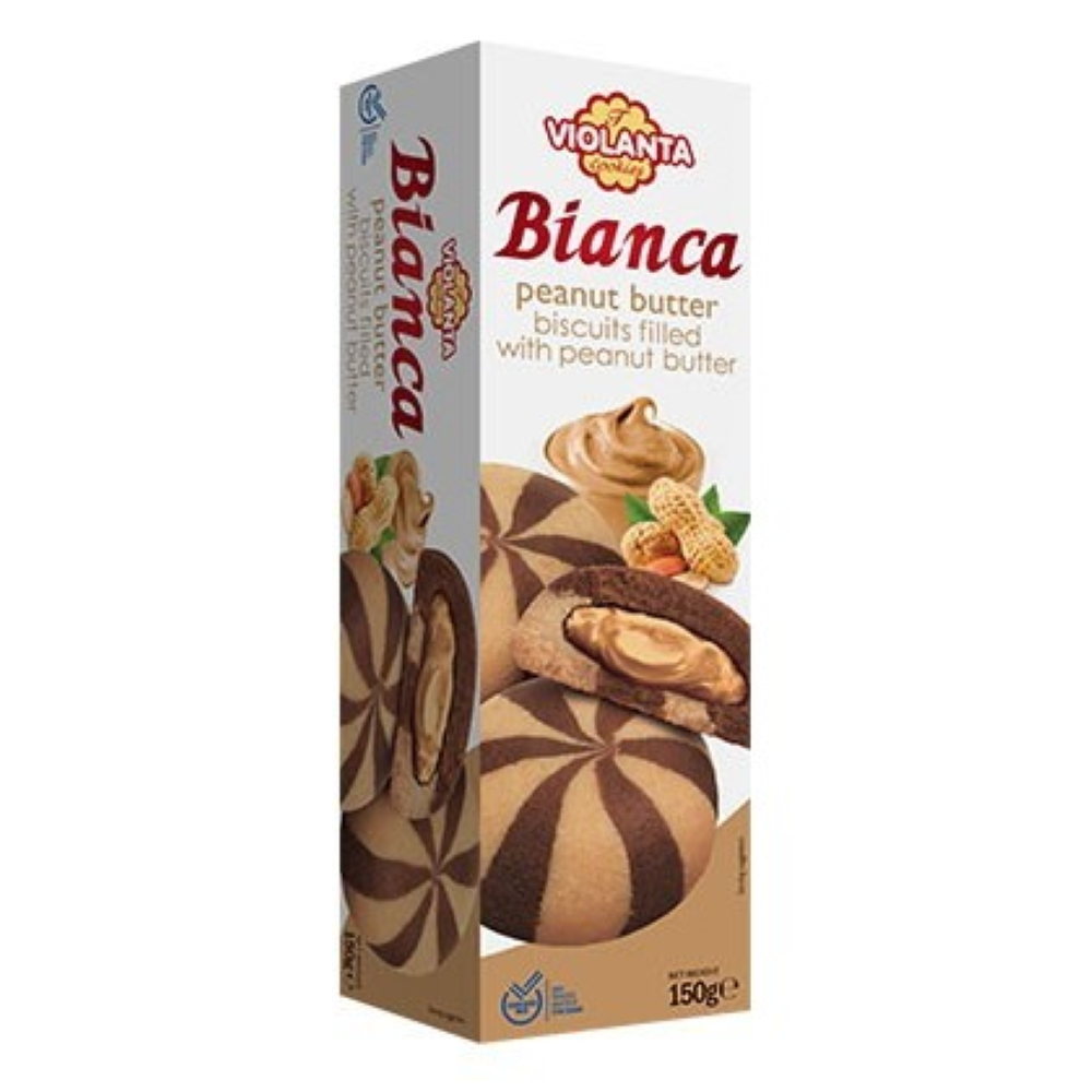 Cookies Bianca mit Erdnussbuttercreme "VIOLANTA" 150g