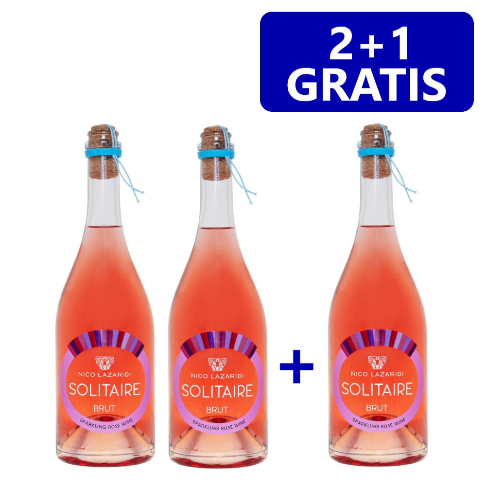 Solitaire Brut Rose 12% "Nico Lazaridi" 2+1 GRATIS