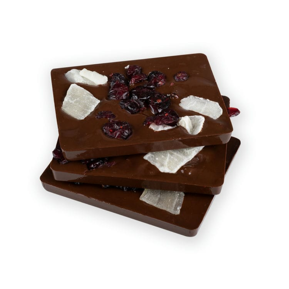 Handgemachte Bitterschokolade mit Aloe & Cranberries 90g