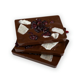 Handgemachte Bitterschokolade mit Aloe & Cranberries 90g