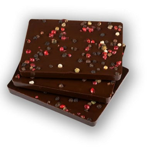 Handgemachte Bitterschokolade mit 4 Pfeffersorten 90g