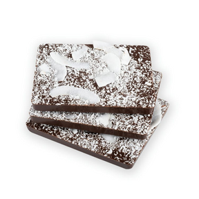 Handgemachte Bitterschokolade mit Kokosnuss 90g