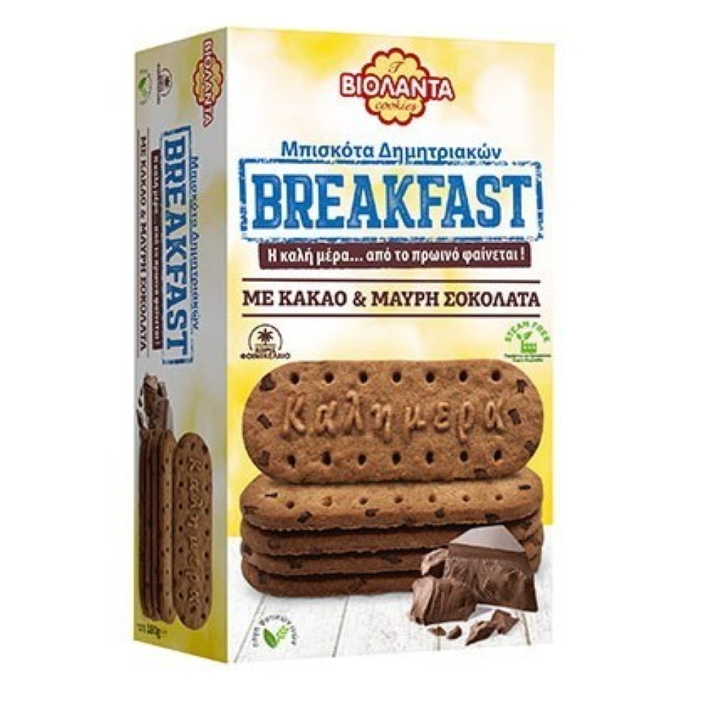 Frühstückskekse mit Kakao und dunkler Schokolade "VIOLANTA" 180g