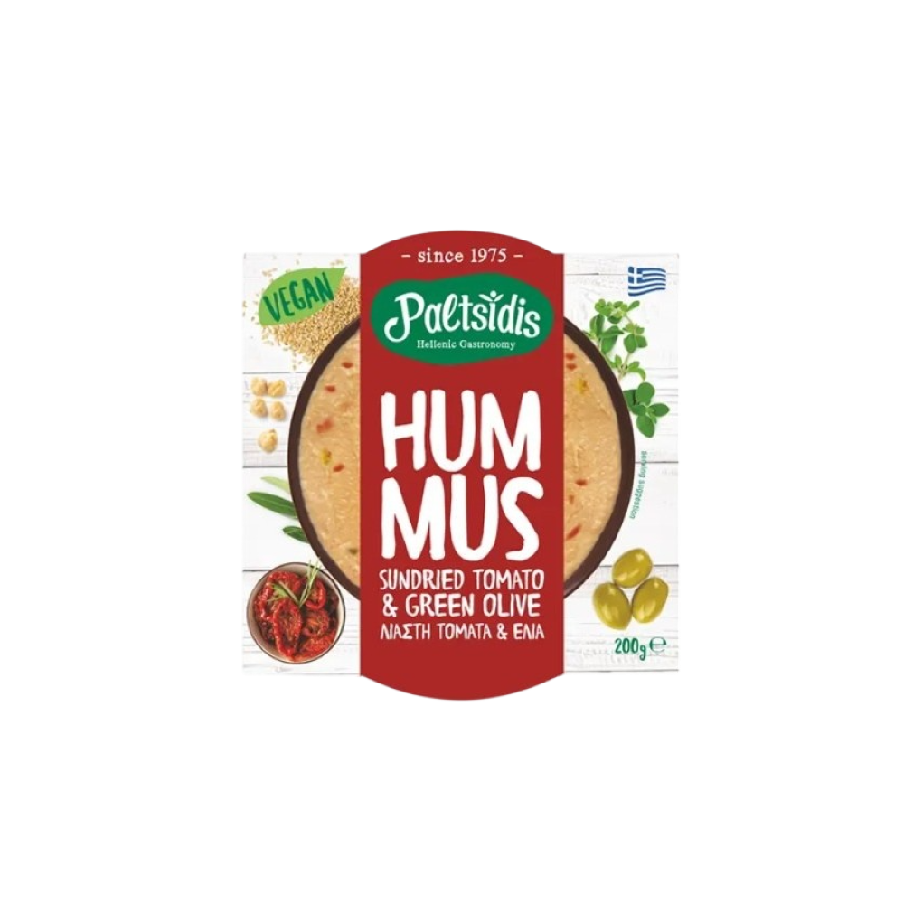 Hummus mit getrockneten Tomaten & grünen Oliven "Paltsidis" 200g