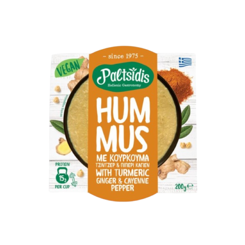 Hummus mit Kurkuma, Ingwer & Cayennepfeffer "Paltsidis" 200g