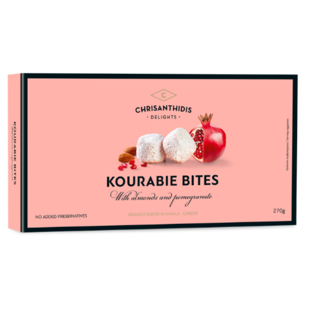 Kourabiedes Bites mit Mandeln und Granatapfel "Chrisanthidis" 270g