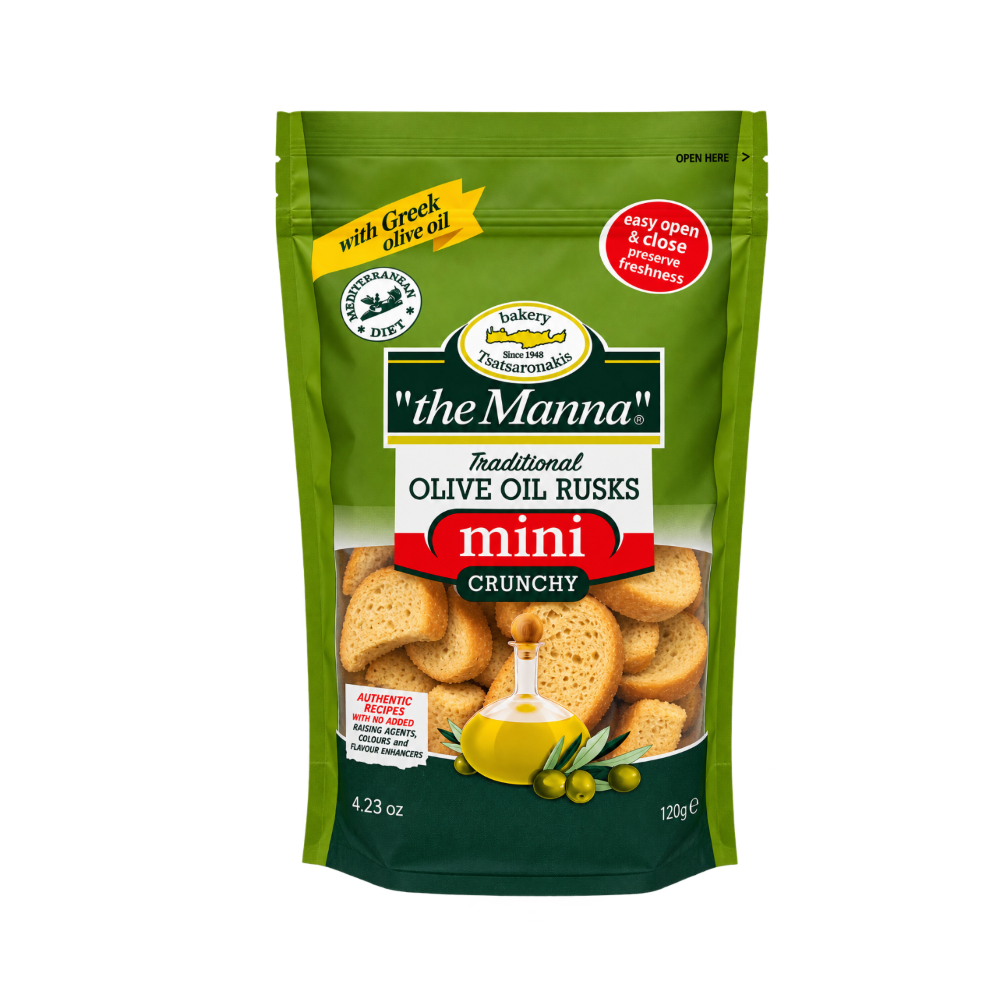Traditionelles Olivenöl-Zwieback Mini "to Manna" 120g