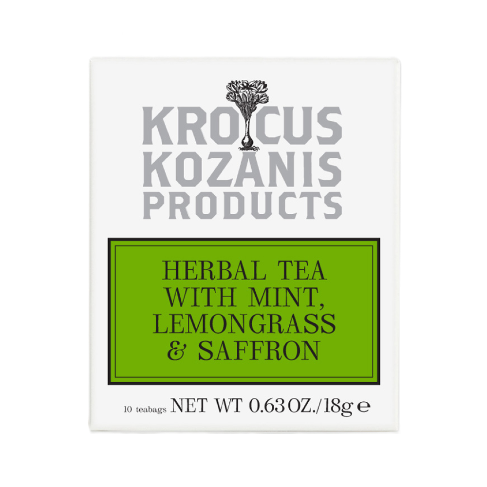 Kräutertee mit Minze, Zitronengras, Safran "Krocus Kozani" 18g