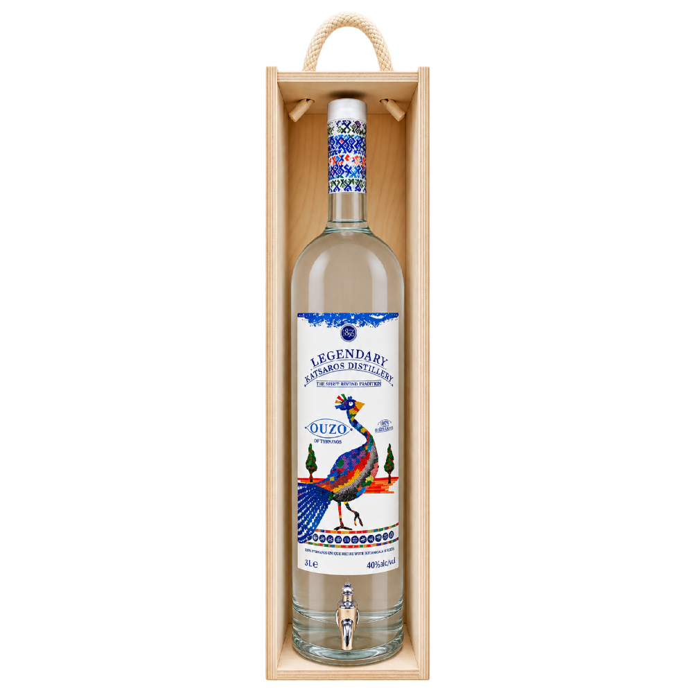 Ouzo Legendary in Holzbox 40% "Katsaros" 3L
