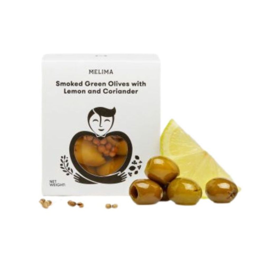 "MELIMA" Geräucherte grüne Oliven mit Zitrone & Koriander