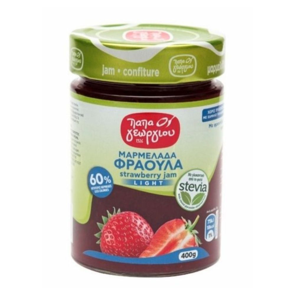 Erdbeermarmelade mit Stevia "Papageorgiou" 400g