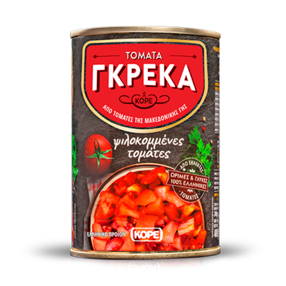 Gehackte und geschälte Tomaten in Tomatensaft "Tomata Greka" 400g