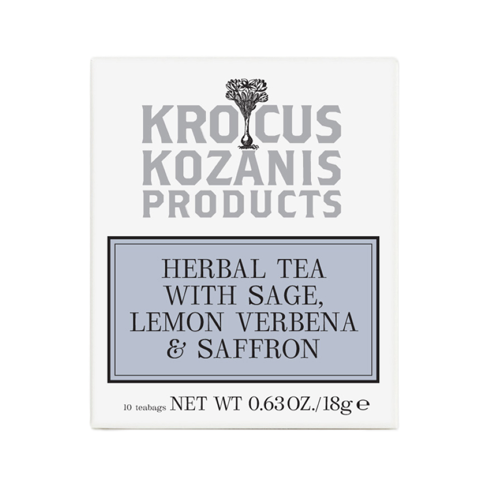 Kräutertee mit Salbei, Zitronenverbene und Safran "Krocus Kozani" 18g