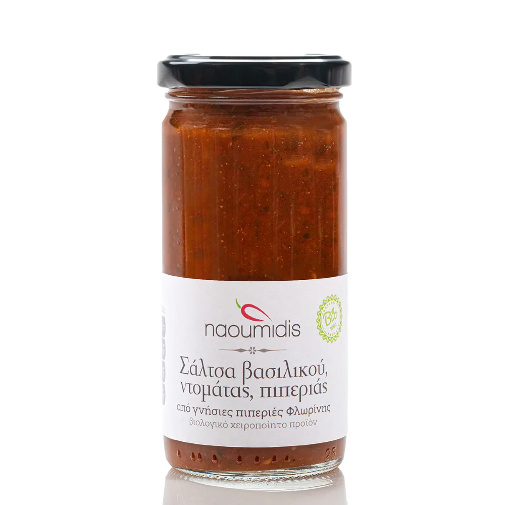 Paprika-Tomaten-Sauce mit Basilikum "Naoumidis" 260g