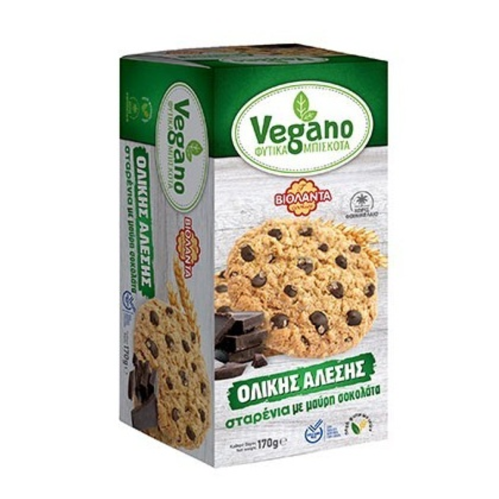Vegane Vollkornkekse mit dunkler Schokolade "VIOLANTA" 170g