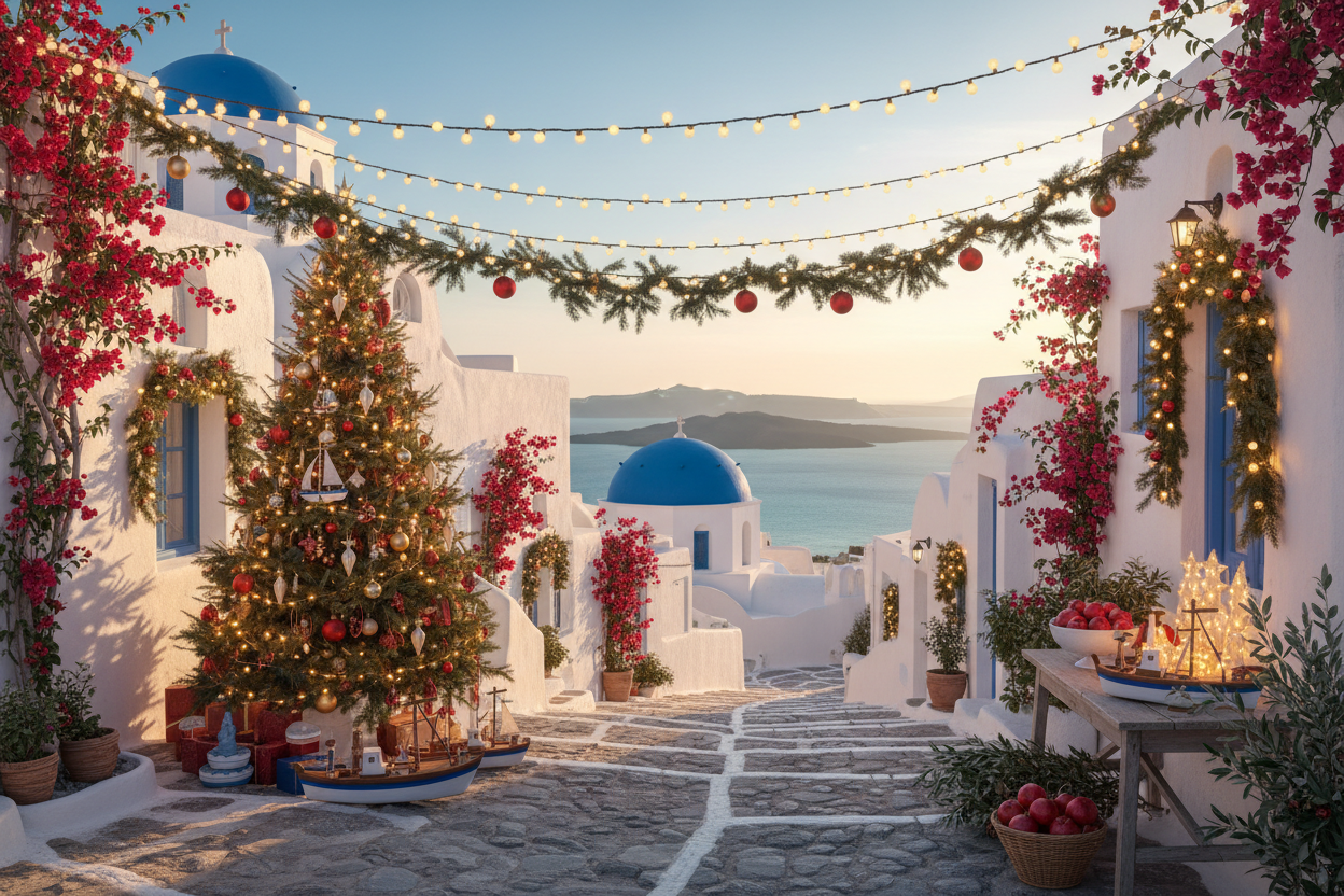 weihnachten griechenland bild ohne menschen